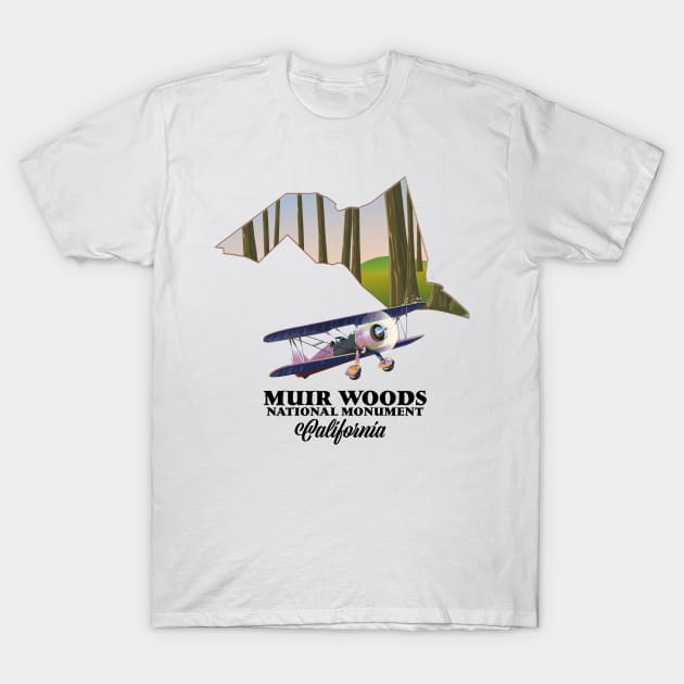 Muir Woods National Monument California map T-Shirt by nickemporium1